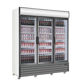 Supply Three-door Glass Freezer Commercial Beverage Fridge Upright Display Beverage Refrigerator