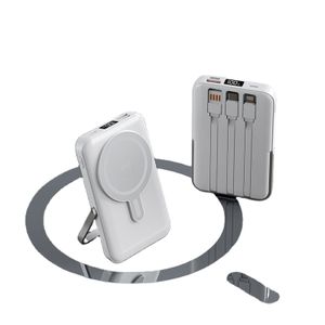 Magnetic wireless power bank 10000mAh with built-in cable, large capacity fast charging mobile power bank