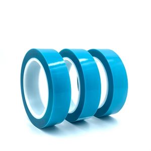 Wholesale hot sale high temperature self-adhesive pet waterproof fixed blue refrigerator tape printer temporary fixed