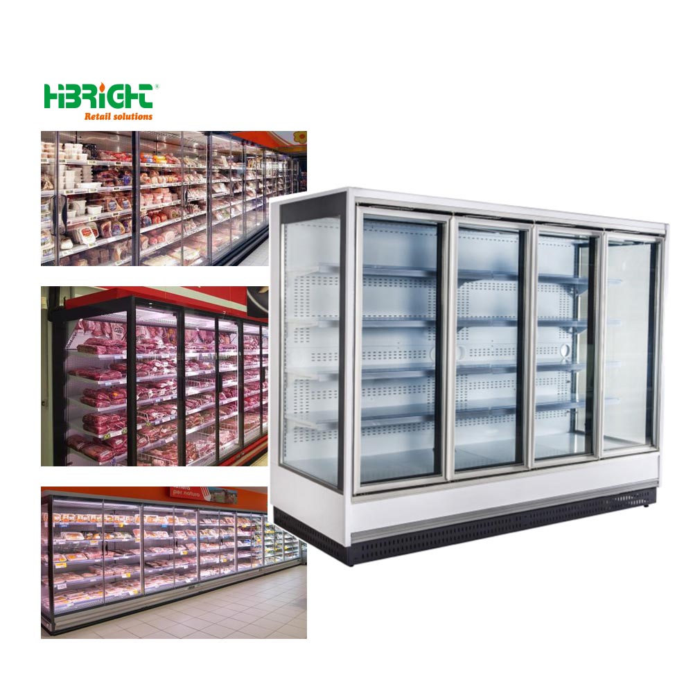 Suzhou Highbright Store Fixture Co., Ltd. Commercial Display Freezer Convenience Drink Vegetable Storage Drink Display LED Lighting Supermarket Chiller