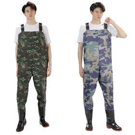 Factory Price Neoprene Camouflage PVC 3 Layer Waterproof Duck Hunting Fishing Chest Wader Suit