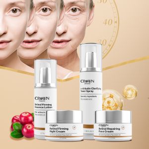 Custom Logo Alpha Arbutin Skincare Facial Kit Moisturizer Brightening Whitening Firming Anti Wrinkle Aging Retinol Skin Care Set