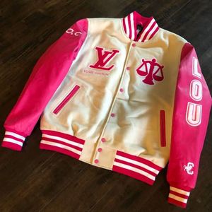 Winter Top Level men's jackets 100% wool Body with Leather sleeves embroidered Logo varsity jacket for men