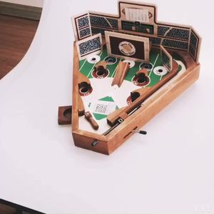 High quality colorful pinball game baseball portable board game wooden toy table top baseball pinball game toy