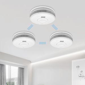 Wireless interlinked Smoke Detector Interconnected Smoke Alarms 3 years Battery Tuya Smart Home Automation
