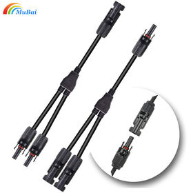 Solar Parallel connectors Solar photovoltaic cable Y Branch Parallel Adapter Cable Wire Plug for Solar Panel