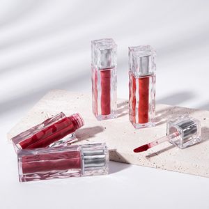 clear transparent square makeup private label cosmetics lip gloss lip gloss glitter lipgloss