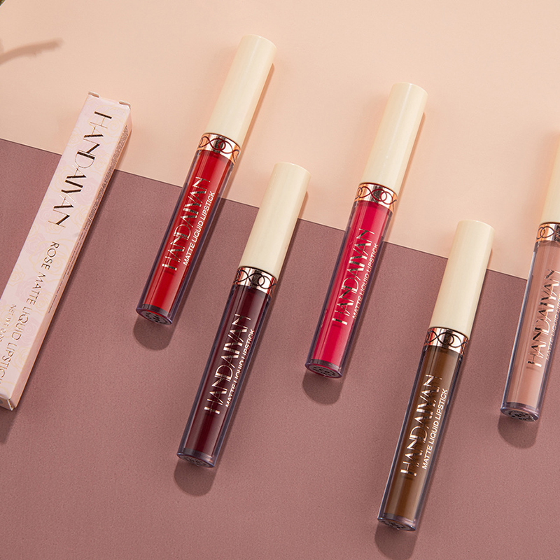 Henan Three Capable Trading Co., Ltd. Hot Sale HANDAIYAN Matte Velvet 12 Colors Lip Gloss Liquid Lip Glaze