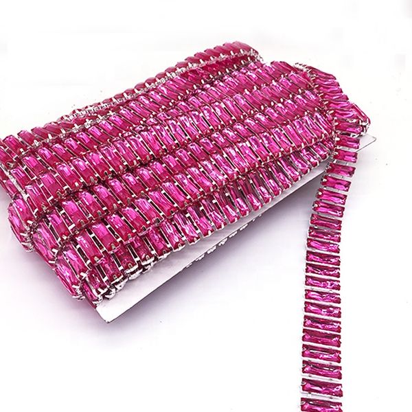 Sparkle fashion diamond chain rhinestone trimming for necklace producer