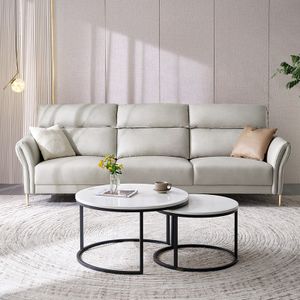 102753 Quanu wholesale home furniture nordic sofa technology fabric modern sofa set furniture luxury living room sofas
