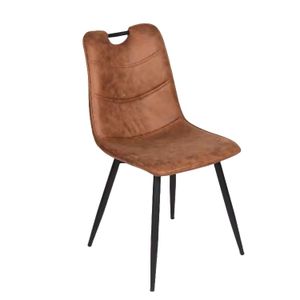 Modern Deluxe design High Quality  Restaurant Furniture Italian Style Customized  Metal Legs PU Leather Dining Chair