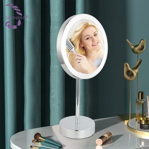 Support Customization Stylish Beautiful Metal LED Cosmetic Mirror Lighted Makeup Mirror Can Be Used At Home
