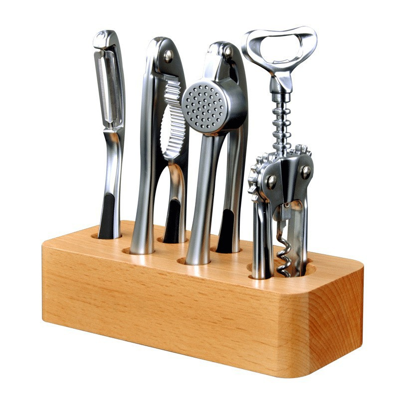 Guanxian G&G Crafts Factory Factory Kitchen Gadget Set Nuts Cracker Garlic Press Wine Bottle Opener Peeler Kitchen Gadgets