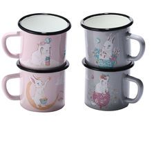WUJO milk water camping metal coffee bulk enamel mugs for lover