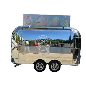 2024 DOT CE Outdoor Fast Food trailer Fried Ice Cream Snack Machines Cart Food Truck Trailer for Sale
