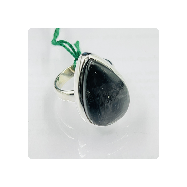Natural Moissanite Diamond Cabochon Set in 92.5 Sterling Silver Hypersthene Gemstone Ring Direct Wholesale from Manufacturer