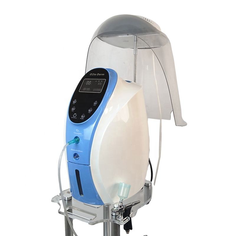High Quality O2toderm Oxygen Therapy Skin Rejuvenation Facial Machine Oxygen Spray Gun With Led Dome