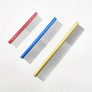 Hot 2024 New OEM ODM Pet Supply Stainless Steel Colorful Pet Grooming Comb For Groomers