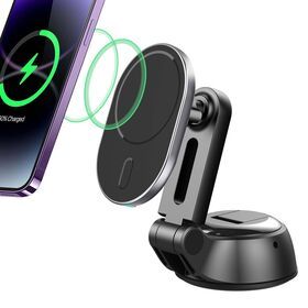 Magnetic Wireless Car Charger Mount Fast Charging 15w Wireless Charger Car Phone Holder For Iphone 15 14 13 12 11 Pro Max