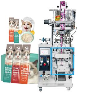 Automatic Liquid Jelly Filling Packing Sachet Packing Cat Treats Food Stick Multi-function Packaging Machine Heating Stirring