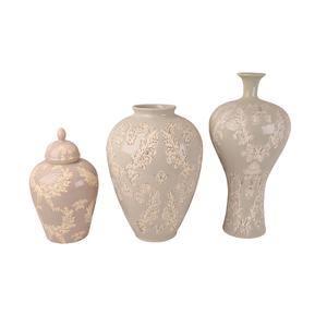 Minimalist Home Decor Stoneware Vase Set for Modern Interiors