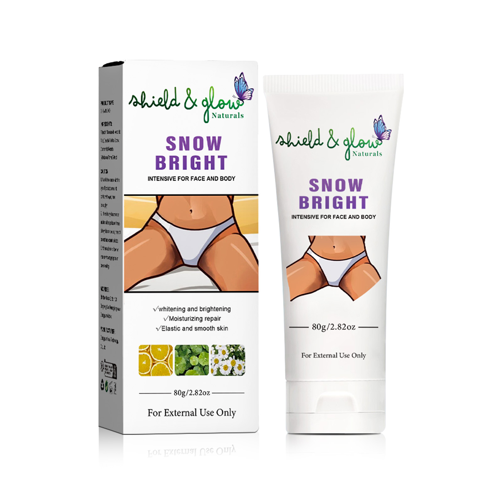 Private Label Face Body 7days Whitening Snow Bright Cream Whitening Fastest Bright  Private Parts Strongest Whitening Cream