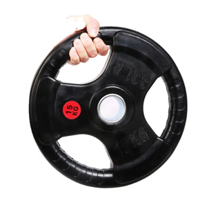 Hot sale barbell plates gym fitness equipment rubber coated weight plates Weight Lifting Rubber 3 hole barbell sheet