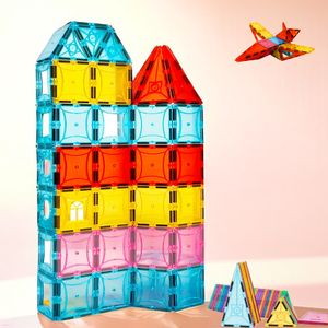 Poddypony customize High Quality 120pcs Magnetic Tiles Set Educational 3D Magnet Building Blocks Construction Toys for children