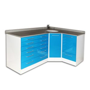 Island Customized Free design Dental Clinic Cabinet stainless steel material Marble table Ceramic sink Dental Cabinet Furniture