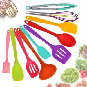 GreenEarth 6PCS Non-stick silicone Cooking Utensils Spatula Set Heat Resistant Kitchen Gadgets Tools Set for Cookware