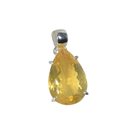 India Best Quality Citrine Gemstone Perfect Wedding Gift for love 925 Sterling Silver Necklace Pendant With 925 Stamp Jewelry