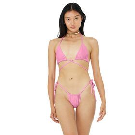 Sexy high cut Swimsuit see through transparent bikini Women One Piece Swimwear & Beachwear ladies swimming