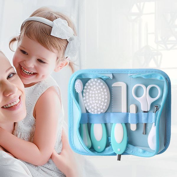 6-piece Newborn Daily Use Healthcare Skin Care Household Tool Baby Manicure Set BPA Free Non-Toxic Nail Clipper Grooming Kit