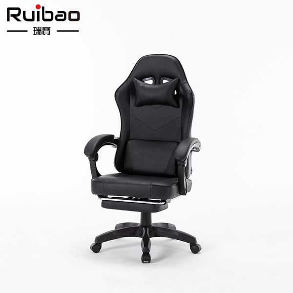 Wholesale Computer Office Full Black Gaming Chair With Footrest Adjustable Swivel Silla Gamer Chair For Home Office