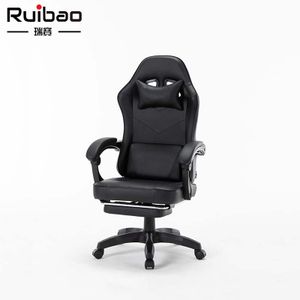 Wholesale Computer Office Full Black Gaming Chair With Footrest Adjustable Swivel Silla Gamer Chair For Home Office