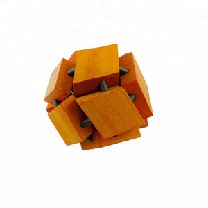 Wood interlocking puzzle Science toy Wooden Children Puzzle brain game