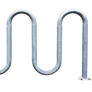 Galvanized steel bike rack tube bending