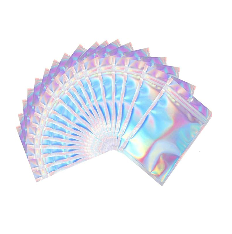 Xiamen Osloo Tech Co., Ltd. Holographic Packaging Resealable Mylar Stand Up Zipper Lock Heat Seal Pouches For Food Storage Bags