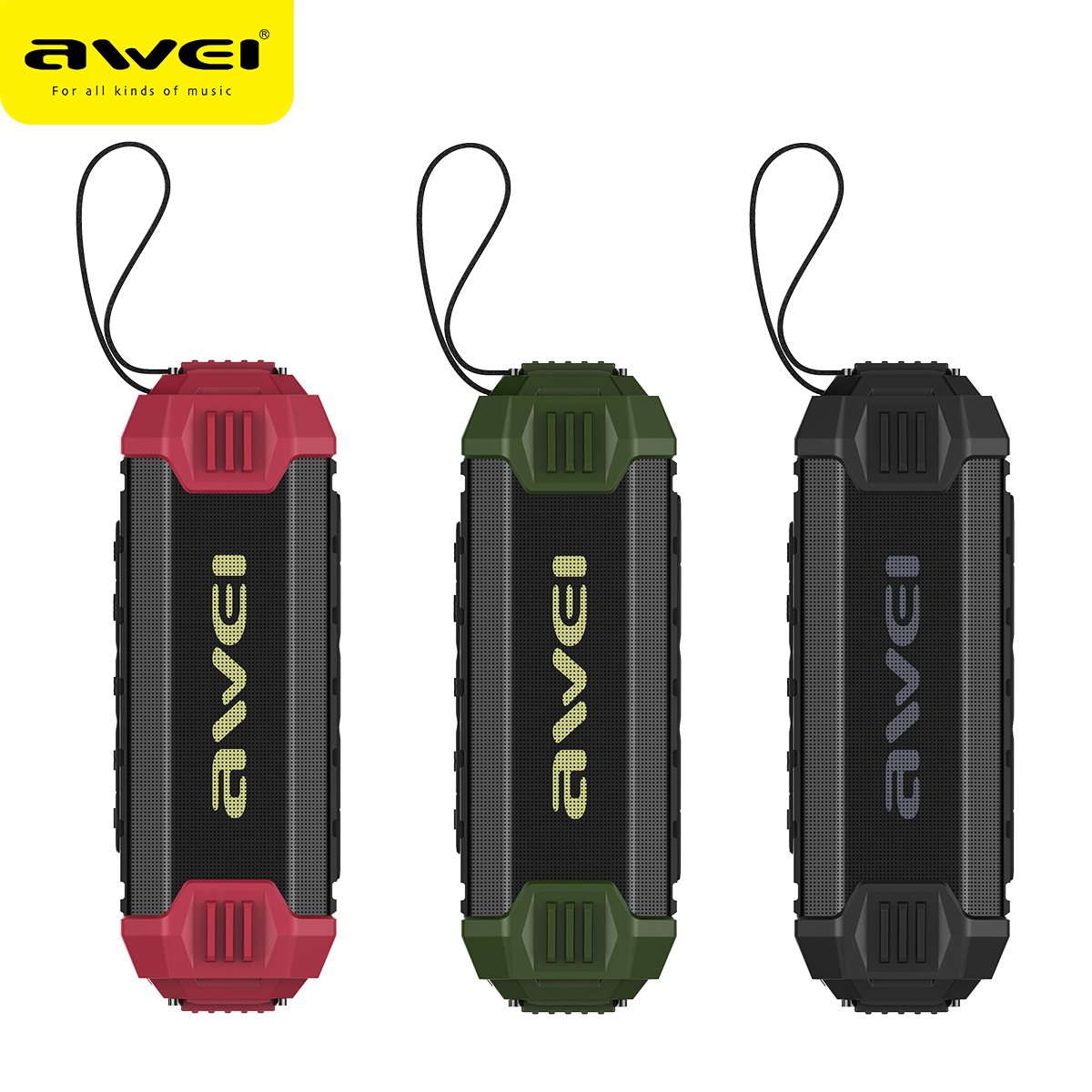 Wireless Bluetooth Speaker AWEI Y280 Portable Outdoor Waterproof Speaker Super Bass Speaker