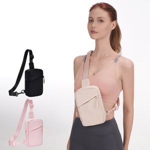 Customized Logo Sport Running Sling Waist Bag Unisex Fanny Pack Cycling Cell Phone Nylon Chest Crossbody Bag