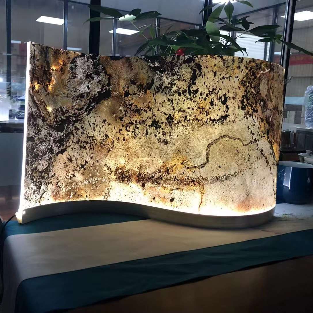 Translucent Natural Stone Ultra-Thin Panels - Luxury Villa Walls & Hotel Reception Desks