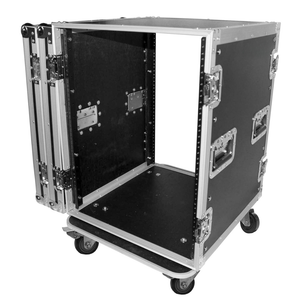 Factory Wholesale Custom Size 14U Large Space Shockproof Waterproof Amp Rack 24 Inch Depth ATA Flight Case Wheels Tool Cases