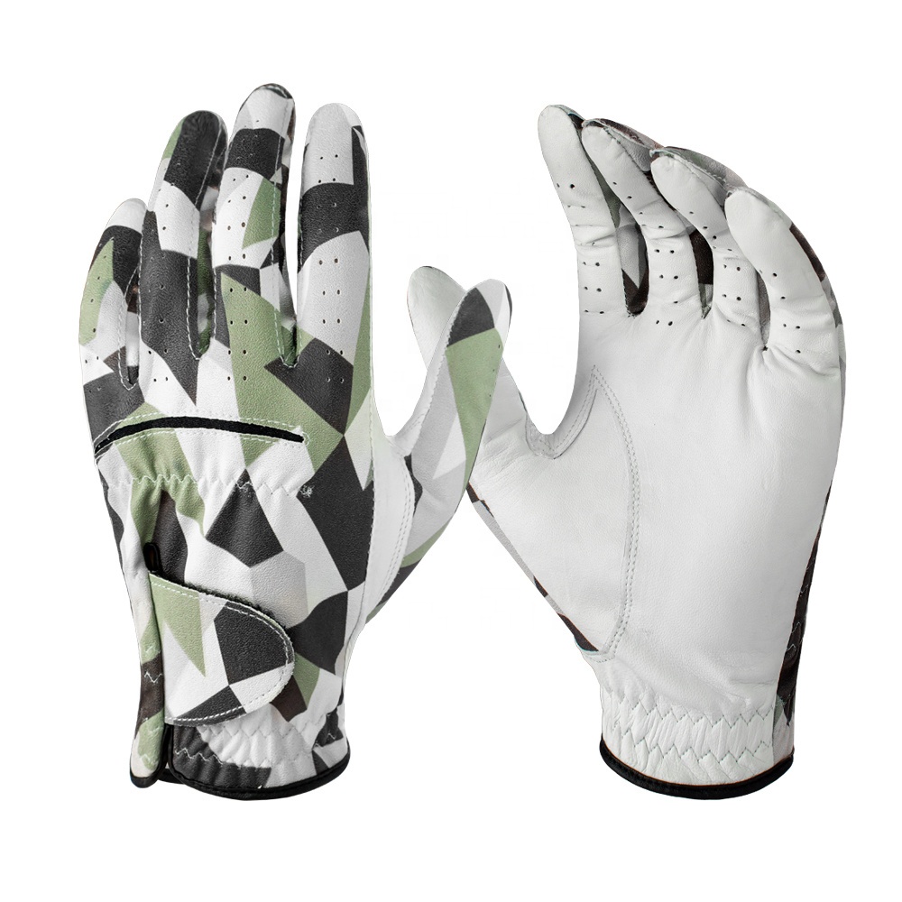 CAUSAL STITCH INDUSTRY High Quality Custom Printed Golf Gloves for Women Men Genuine Leather PU Sheepskin Sports or Cycling Use with Custom Logo