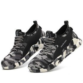 camouflage color breathable safety shoes steel toe men safety shoe