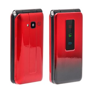 FNBAN T320E 2.4 Inches Unlocked Feature Handphone Red Flip Keypad Mobile Phone