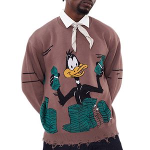 Custom designer knitted cashmere sweater for men jacquard sweater