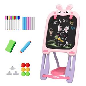 Montessori educational black and white foldable board with stand Watercolor pens chalk kids learning toys