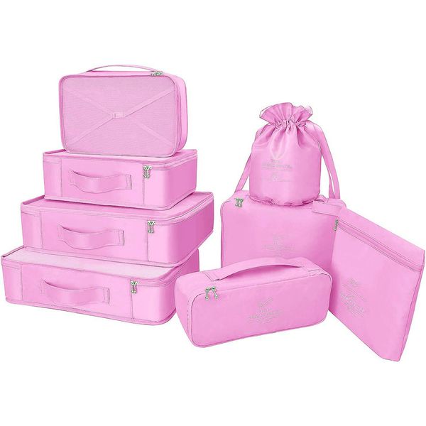 Travel Organizer Pouch Packing Cubes Custom Luggage Organizer Compression Packing Cubes Set