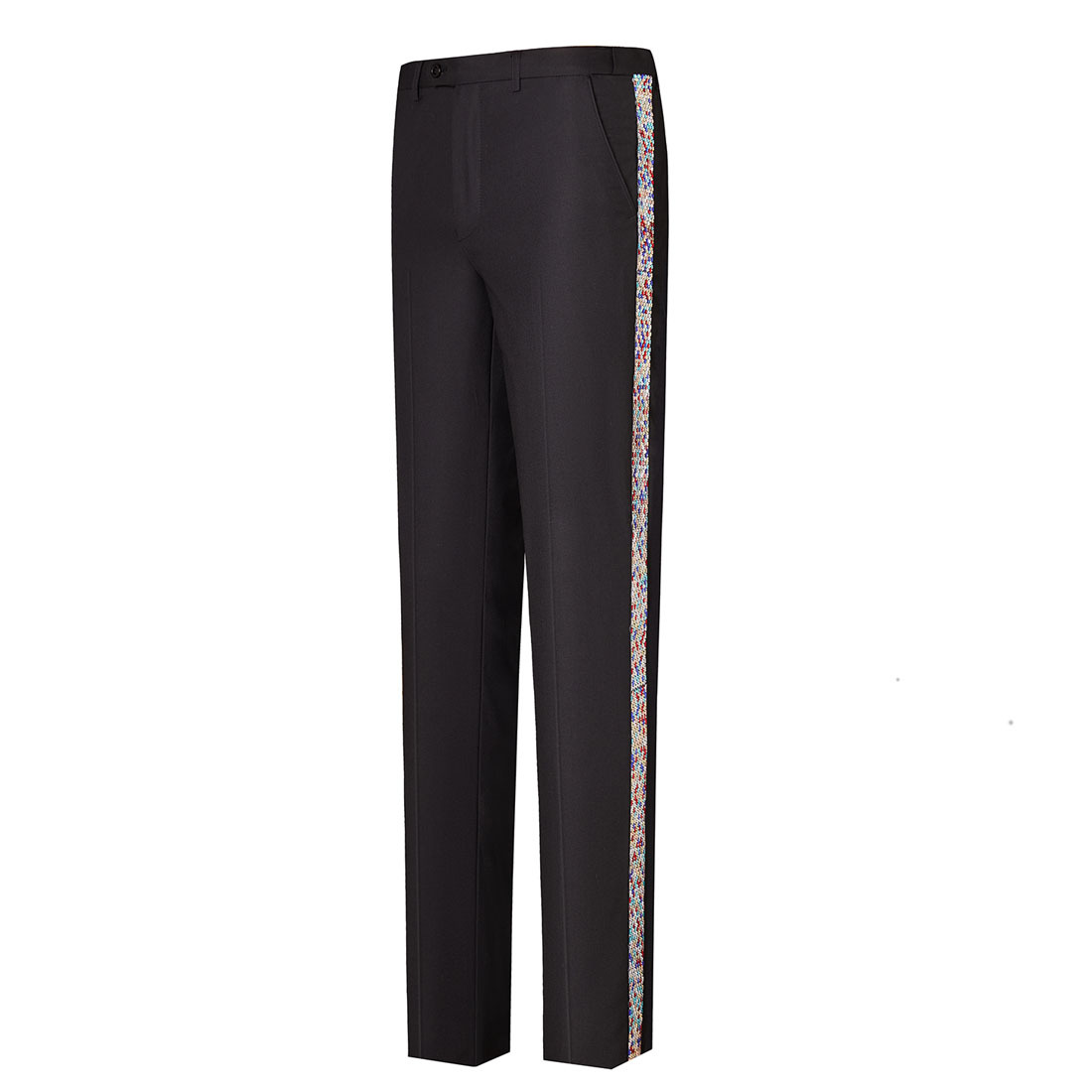 Yiwu Menswear International Trade Co., Ltd. Men's trousers crystal wedding pants slim straight casual non iron trousers mens autumn business pants for men