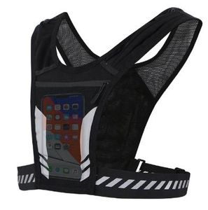 Custom Outdoor Running Reflective Vest Sports Cycling Hiking Chest Pack Men's Chest Bag Lightweight